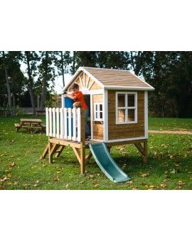 Casita infantil de madera por paneles Masgames VISBY elevada 60 cm