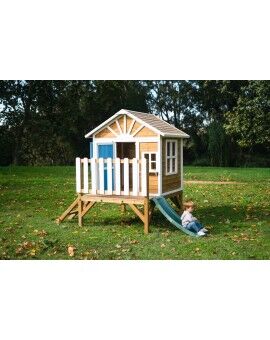 Casita infantil de madera por paneles Masgames VISBY elevada 60 cm