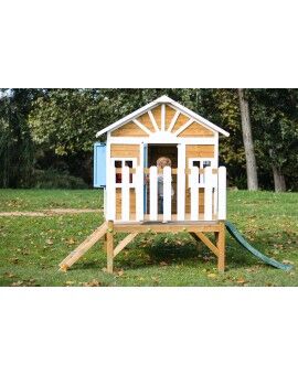 Casita infantil de madera por paneles Masgames VISBY elevada 60 cm