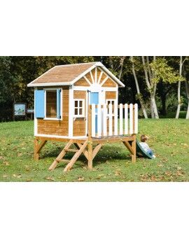 Casita infantil de madera por paneles Masgames VISBY elevada 60 cm