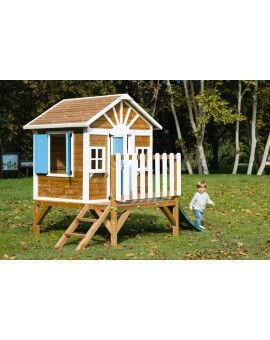 Casita infantil de madera por paneles Masgames VISBY elevada 60 cm