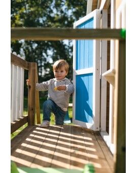 Casita infantil de madera por paneles Masgames VISBY elevada 90 cm
