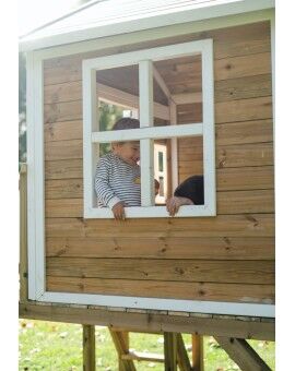 Casita infantil de madera por paneles Masgames VISBY elevada 90 cm