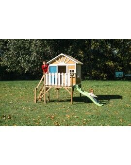 Casita infantil de madera por paneles Masgames VISBY elevada 90 cm