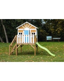 Casita infantil de madera por paneles Masgames VISBY elevada 90 cm