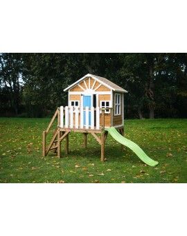 Casita infantil de madera por paneles Masgames VISBY elevada 90 cm