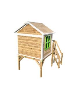 Casita infantil de madera por paneles Masgames FLAM elevada 90 cm