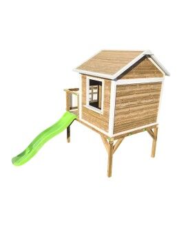Casita infantil de madera por paneles Masgames FLAM elevada 90 cm