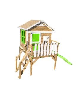 Casita infantil de madera por paneles Masgames FLAM elevada 90 cm