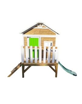Casita infantil de madera por paneles Masgames FLAM elevada 60 cm