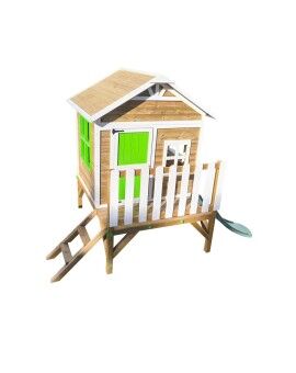 Casita infantil de madera por paneles Masgames FLAM elevada 60 cm