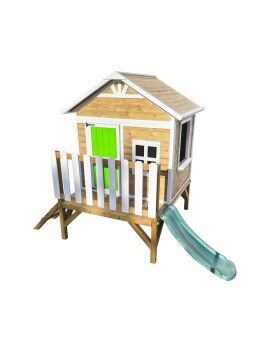 Casita infantil de madera por paneles Masgames FLAM elevada 60 cm