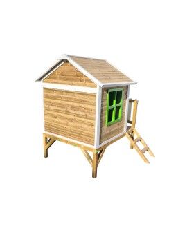 Casita infantil de madera por paneles Masgames FLAM elevada 60 cm