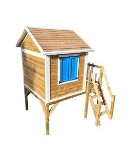 Casita infantil de madera por paneles Masgames VISBY elevada 90 cm