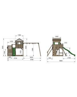 Parque infantil MASGAMES SIRACUSA XL con columpio