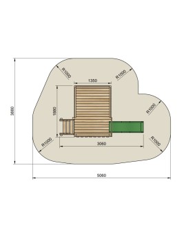 Casita elevada MASGAMES LOLLIPOP XL