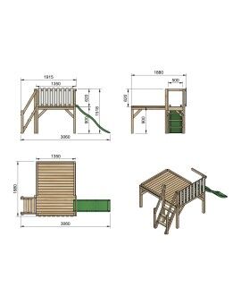 Casita de madera Masgames LOLLIPOP Elevada XL