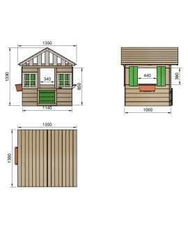 Casita de madera Masgames LOLLIPOP Rosa