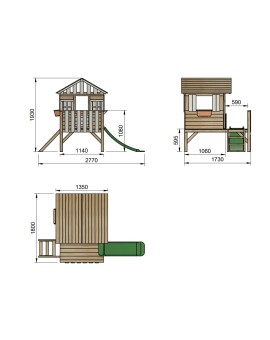 Casita de madera Masgames LOLLIPOP Elevada blanca