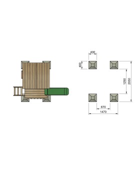 Casita de madera Masgames LOLLIPOP Elevada blanca