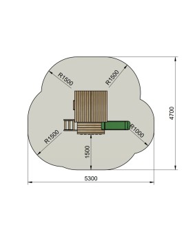 Casita de madera Masgames LOLLIPOP Elevada blanca