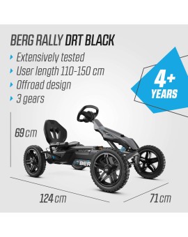 Coche de pedales BERG Rally DRT Black BFR-3