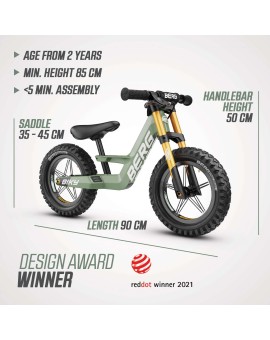 Bici de equilibrio BERG BIKY Cross Green con freno de mano