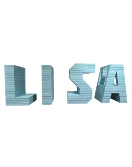Letras Gigantes Masgames ALPHAPLAY con piedras de escalar pintadas