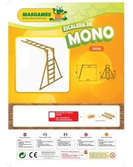 Parque infantil Masgames TEIDE XL con escalera de mono