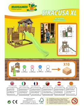 Parque infantil MASGAMES SIRACUSA XL con columpio