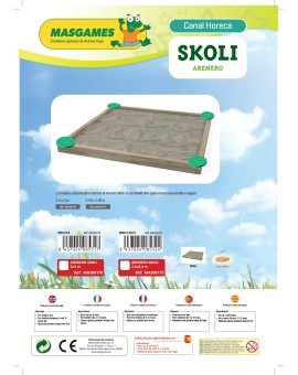 Arenero de madera Masgames SKOLI Horeca