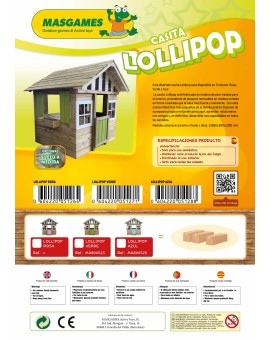 Casita de madera Masgames LOLLIPOP Rosa