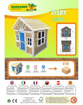 Casita infantil de madera por paneles Masgames VISBY
