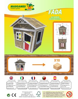 Casita infantil de madera por paneles Masgames FADA