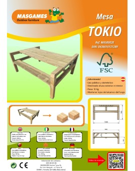 Mesa de pícnic MASGAMES TOKIO