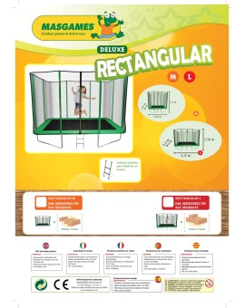 Cama elástica MASGAMES Rectangular Premium L