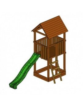 Parque infantil Masgames TIBIDABO L techo de madera con columpio