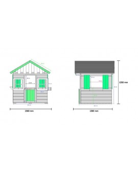 Casita de madera Masgames LOLLIPOP Verde