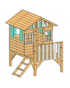 Casita de madera Masgames LOLLIPOP Elevada verde