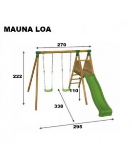 Parque infantil Masgames MAUNA LOA L (madera redonda)