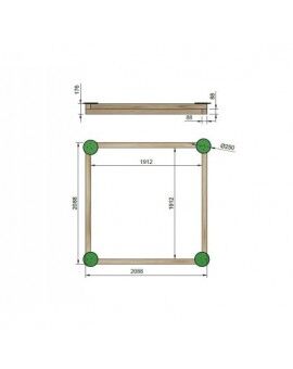 Arenero de madera Masgames SKOLI Horeca