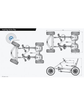 Cuadriciclo de pedales eléctrico BERG Duo Coaster E-BFR