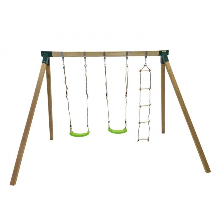 Columpio doble de madera cuadrada Masgames YUA XL