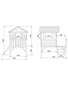 Casita de madera Masgames LOLLIPOP Elevada blanca