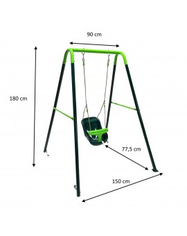 Columpio individual metálico Masgames BABOL con asiento bebé