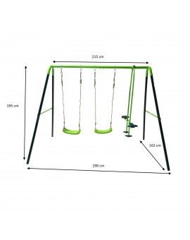 Columpio triple metálico Masgames GINGO