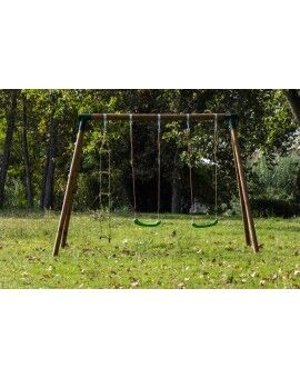 Columpio doble de madera redonda Masgames KIBO XL Deluxe