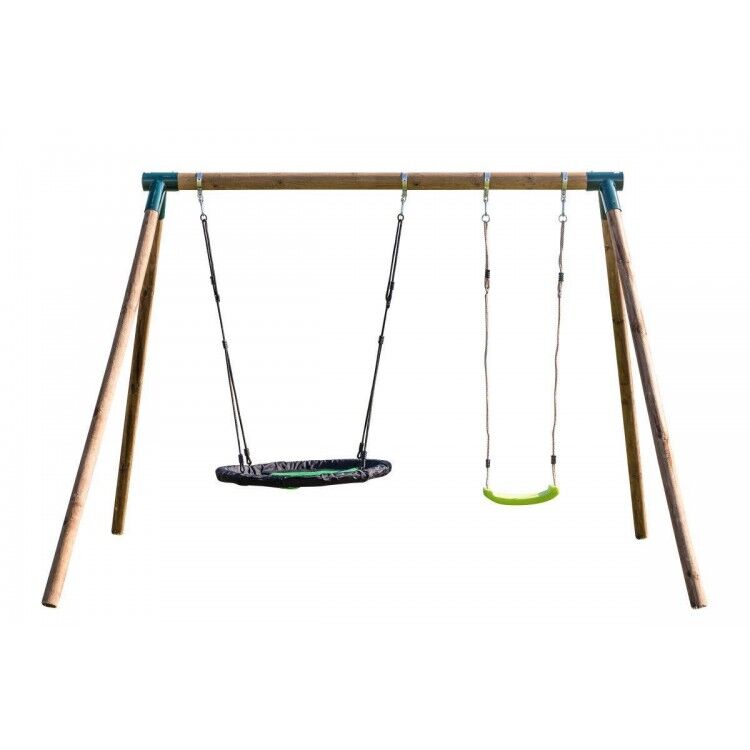 Columpio doble de madera redonda Masgames DOBLE PLUS XL
