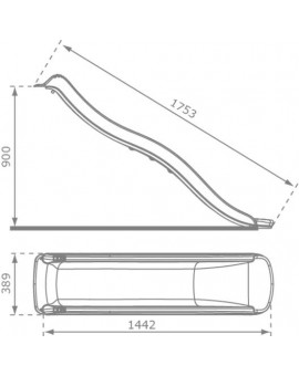 Rampa de tobogán MASGAMES M (altura 90 cm)