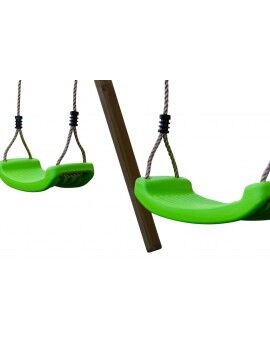 Columpio triple de madera cuadrada Masgames NORI XL + asiento cara a cara